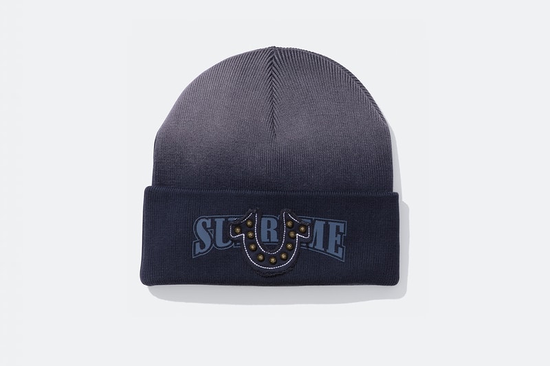 Supreme x True Religion Fall 2025 Collaboration denim jeans release info Leather Trucker Jacket, Puffer Jacket, L/S Shirt, Polo, Zip Up Hooded Sweatshirt, Leather Pant, Cargo Pant, Sweatpant, Earflap 5-Panel, 6-Panel and Beanie