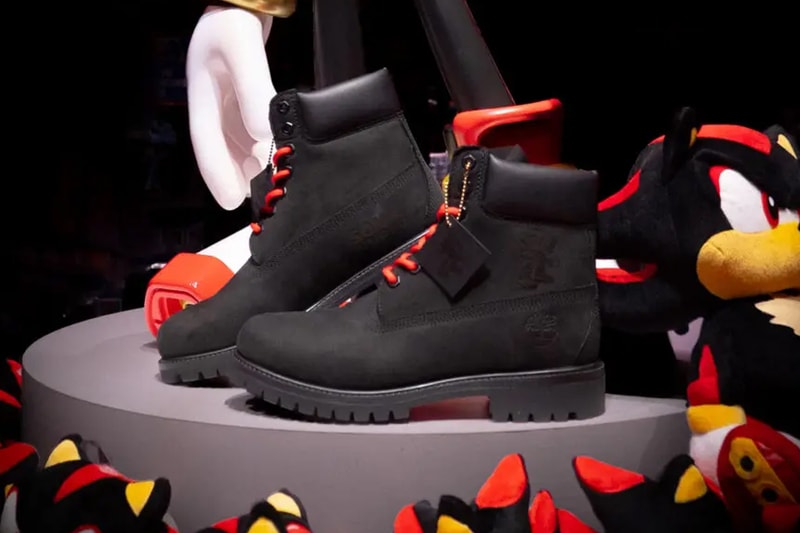 Timberland x SEGA Shadow the Hedgehog Collaboration 6-inch premium waterproof boots apparel black red shibuya tokyo short sleeve long sleeve graphic t-shirt tee