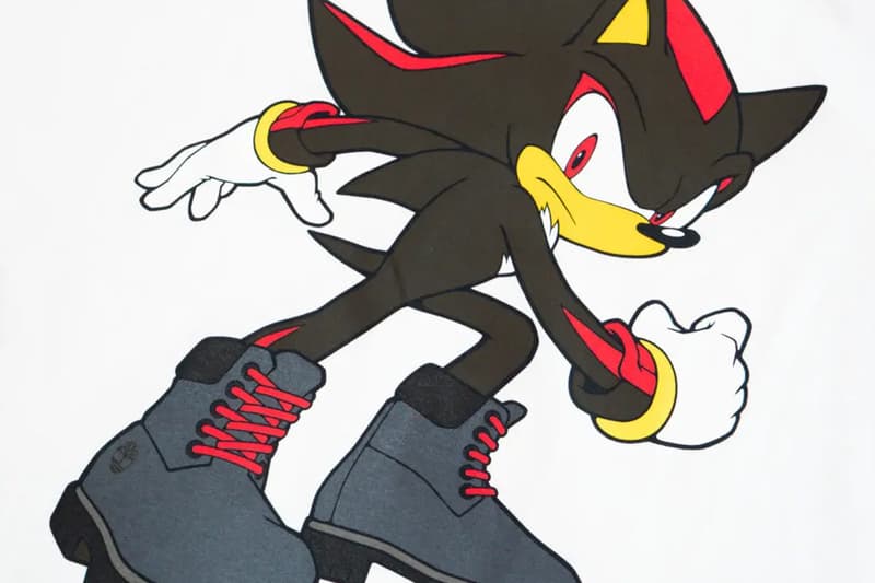 Timberland x SEGA Shadow the Hedgehog Collaboration 6-inch premium waterproof boots apparel black red shibuya tokyo short sleeve long sleeve graphic t-shirt tee