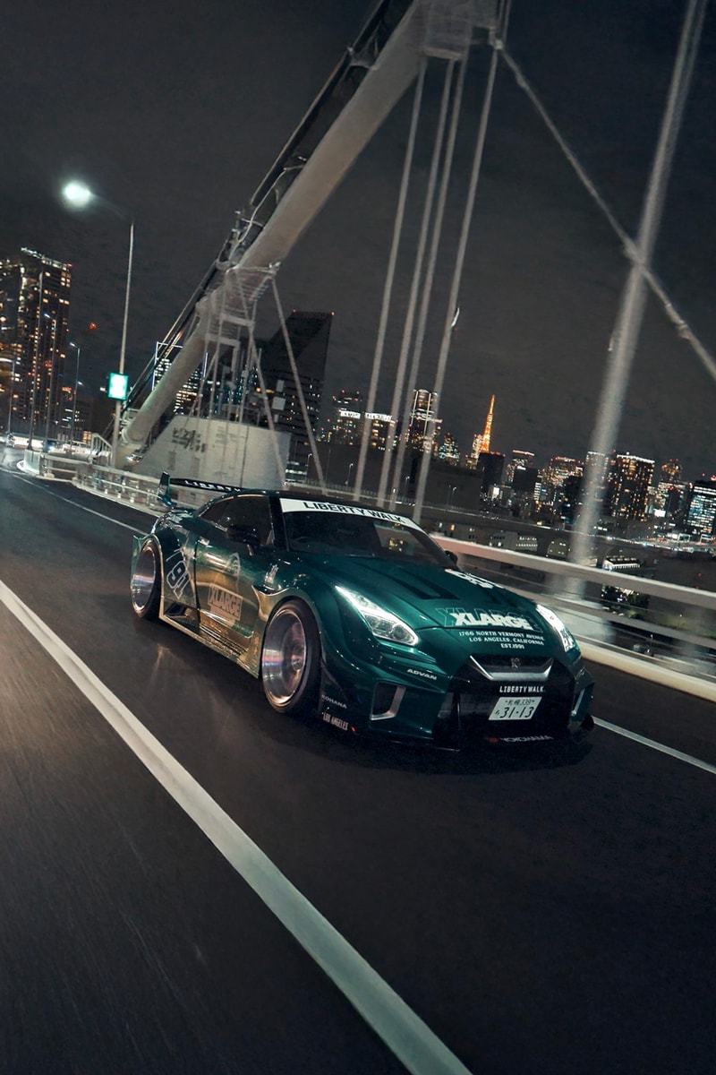 XLARGE LIBERTY WALK Custom Nissan GT-R Car Automotive Body Wrap Apparel T-shirts Skateboard Decks Mini Collector Items 