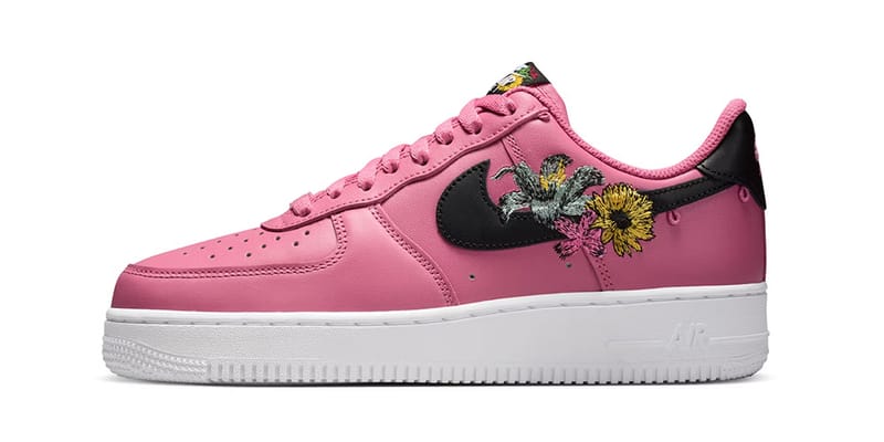nike air force 1 womens pink & white flowers