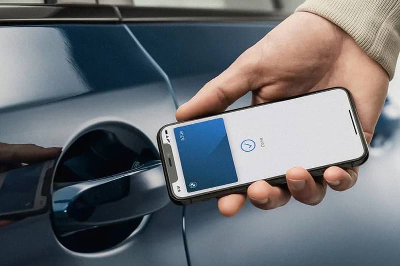 Illustration showing Apple Car Key integration with select Cadillac vehicles via iPhone and Apple Watch