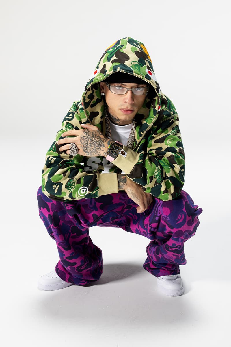 Central Cee Leads Three-Way BAPE x Spotify x SYNA Collab rapper uk hoodies sweater t-shirts
