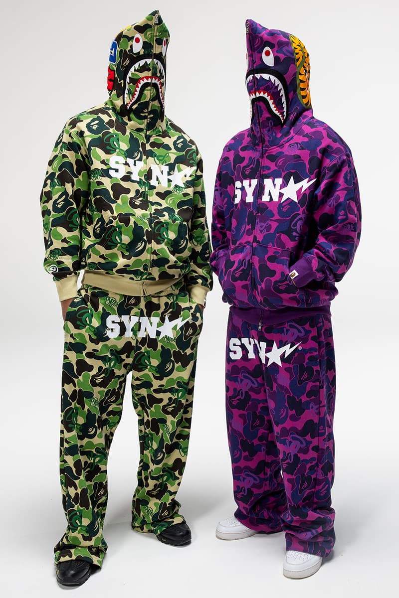 Central Cee Leads Three-Way BAPE x Spotify x SYNA Collab rapper uk hoodies sweater t-shirts