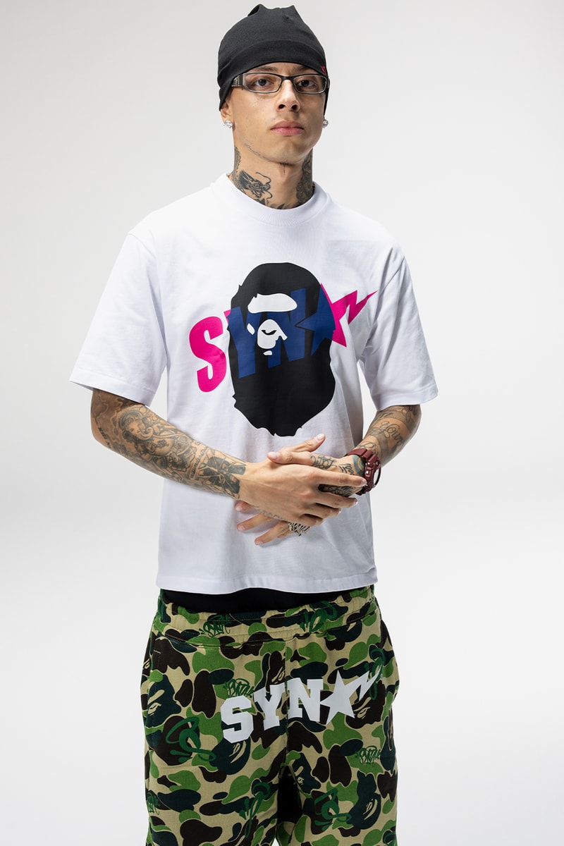 Central Cee Leads Three-Way BAPE x Spotify x SYNA Collab rapper uk hoodies sweater t-shirts