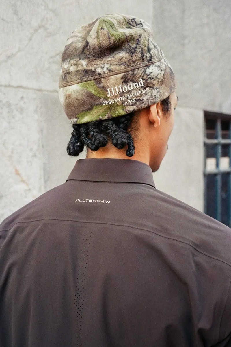 JJJJound x Descente Fall 2025 Collaboration Is All About Urban Utility montreal canada brand windbreaker pants vests realtree beanies toque own Jacket and Hardshell Parka, alongside versatile layers such as a Reversible Jacket and Vest, Hardshell Pants, and foundational apparel like a Button-Up Shirt and Warm-Up Longsleeve. Accessories, including a Crossbody Bag, Duffle Bag, and various hats and socks