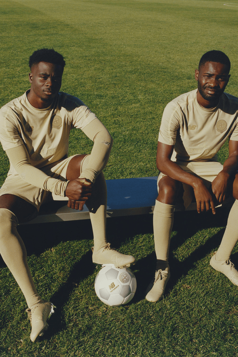Stone Island and New Balance Release the New Furon V8 and Football Kit, Bukayo Saka and Dave, Blackwall and photographed by Dexter Navy, 'The Boy Who Played the Harp',