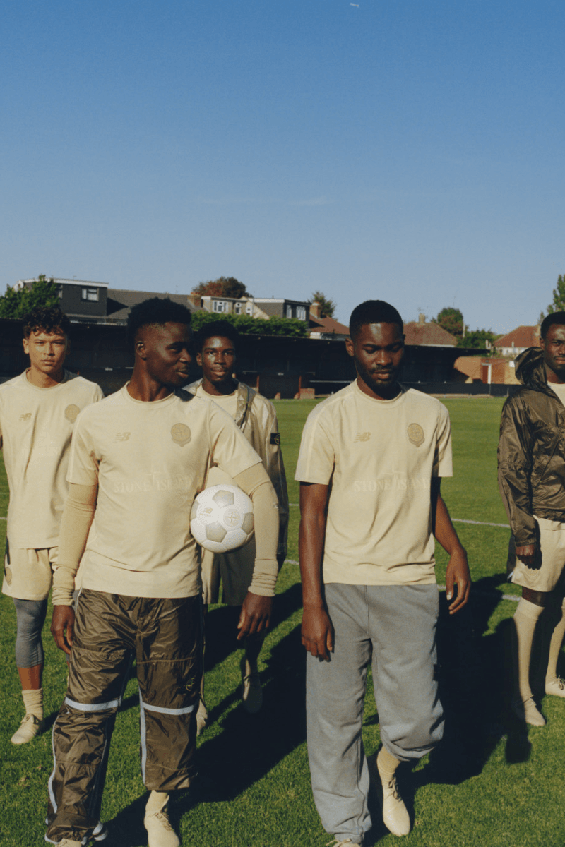 Stone Island and New Balance Release the New Furon V8 and Football Kit, Bukayo Saka and Dave, Blackwall and photographed by Dexter Navy, 'The Boy Who Played the Harp',
