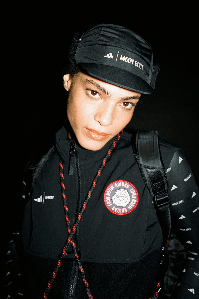 Adidas x Moonboots Have Dropped a Fall / Winter 25 Collection, The campaign was shot by Julien Boudet and modeled by Djibril Cissé and Frida Karlsson, the ‘Moon Boot Ultraboost’ and the ‘Moon Boot ACE’.