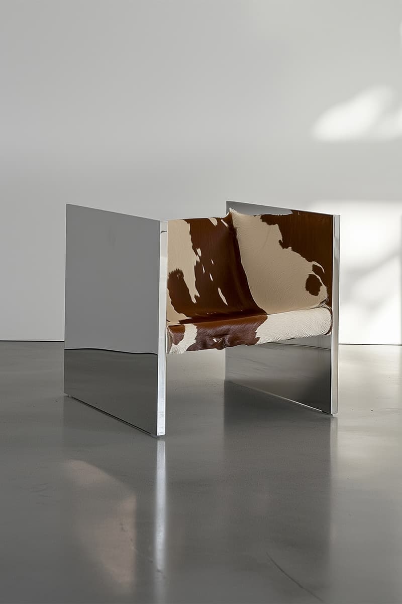 Slash Objects “Between the Lightness and the Darkness” Furniture design Coexist Credenza Aluminum Green Onyx Coexist Bench  Stainless Steel Coexist Mirror Green Onyx  Adri Chair Stainless Steel  