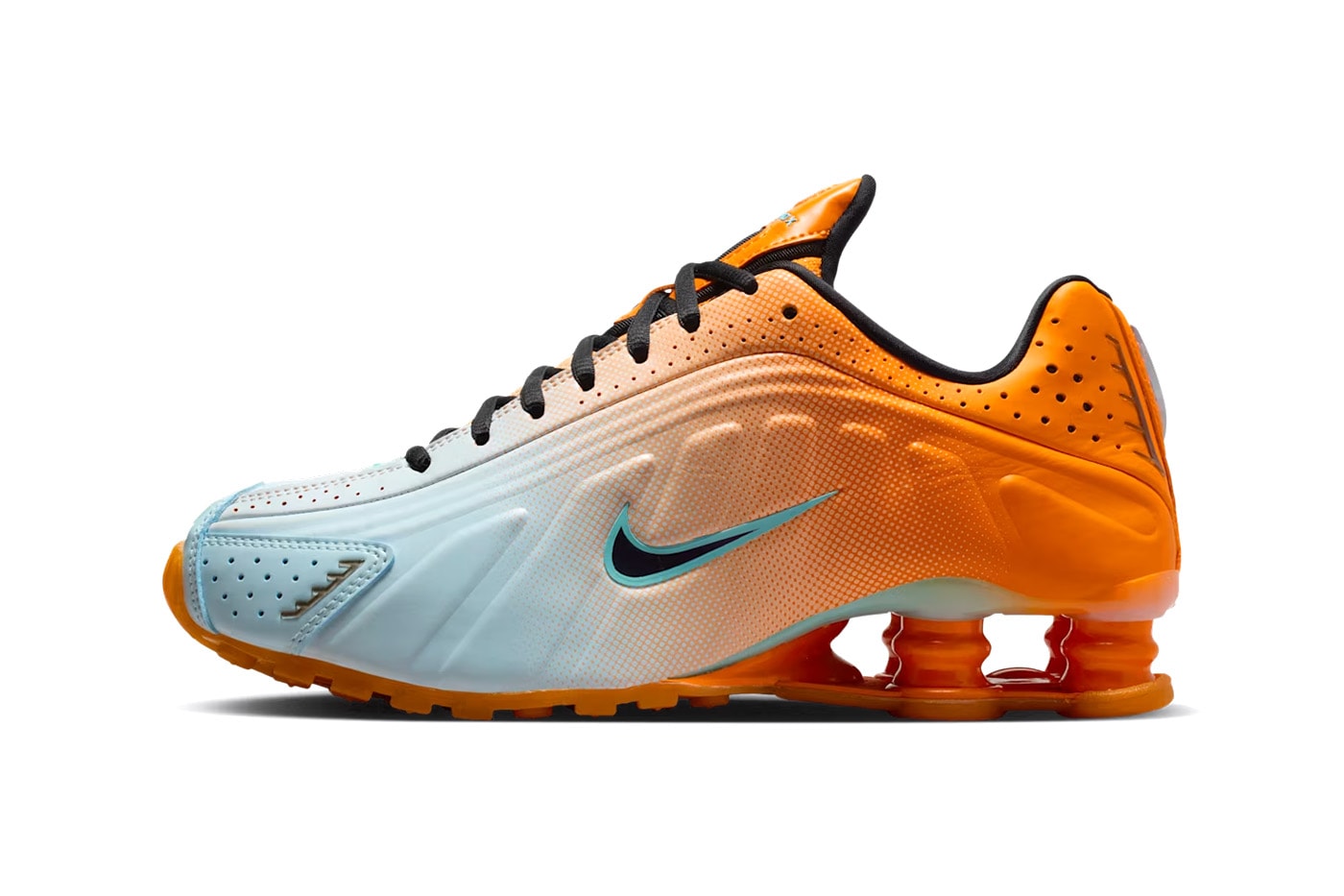 Nike Shox R4 “Vivid Orange/Glacier Blue” IH2343-801 Release Info Swoosh