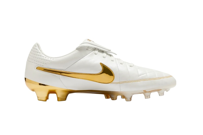 Ronaldinho x Nike Tiempo Legend FG "Touch of Gold" Metallic Summit White-Metallic Gold Coin IF4388-100 return holiday 2025 release