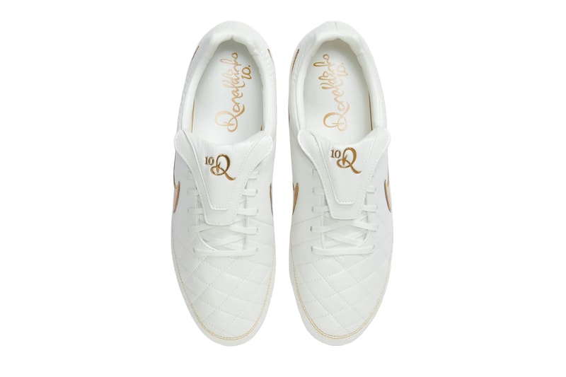 Ronaldinho x Nike Tiempo Legend FG "Touch of Gold" Metallic Summit White-Metallic Gold Coin IF4388-100 return holiday 2025 release