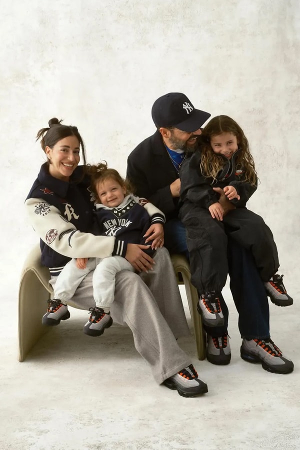 Ronnie Fieg Drops Kith x Nike Kids Holiday 2025 Collection air force 1 low air max 95 swoosh sweaters sweatpants varsity jackets denim