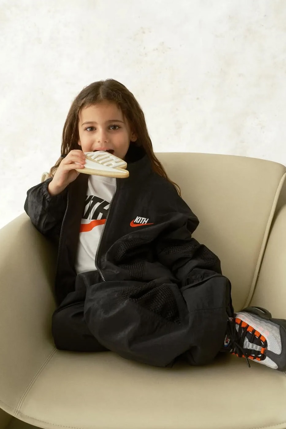 Ronnie Fieg Drops Kith x Nike Kids Holiday 2025 Collection air force 1 low air max 95 swoosh sweaters sweatpants varsity jackets denim