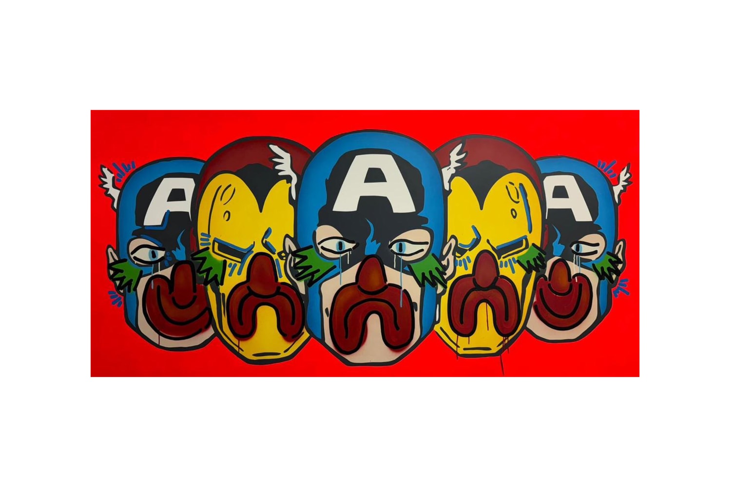 Slawn x Opake 'Heroes, Villains and Violence' Miami Exhibition Art Artworks