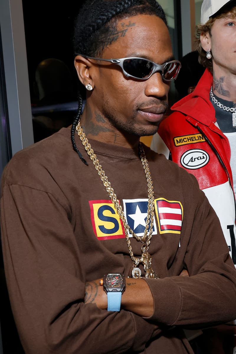 Wrist Check: Travis Scott Flexed $2 Million USD Richard Mille Tourbillon Rafael Nadal Collab at Las Vegas Grand Prix f1 formual one collaboration luxury watch