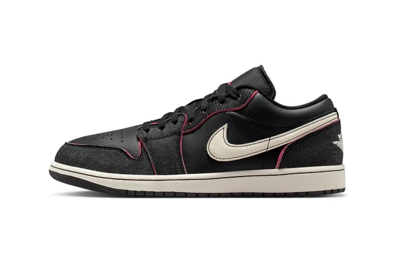 Air Jordan 1 Low "Black Denim" Black/Racer Pink-Pale Ivory IR0842-010 Release Info spring 2026 jordan brand michael jordan high top nike