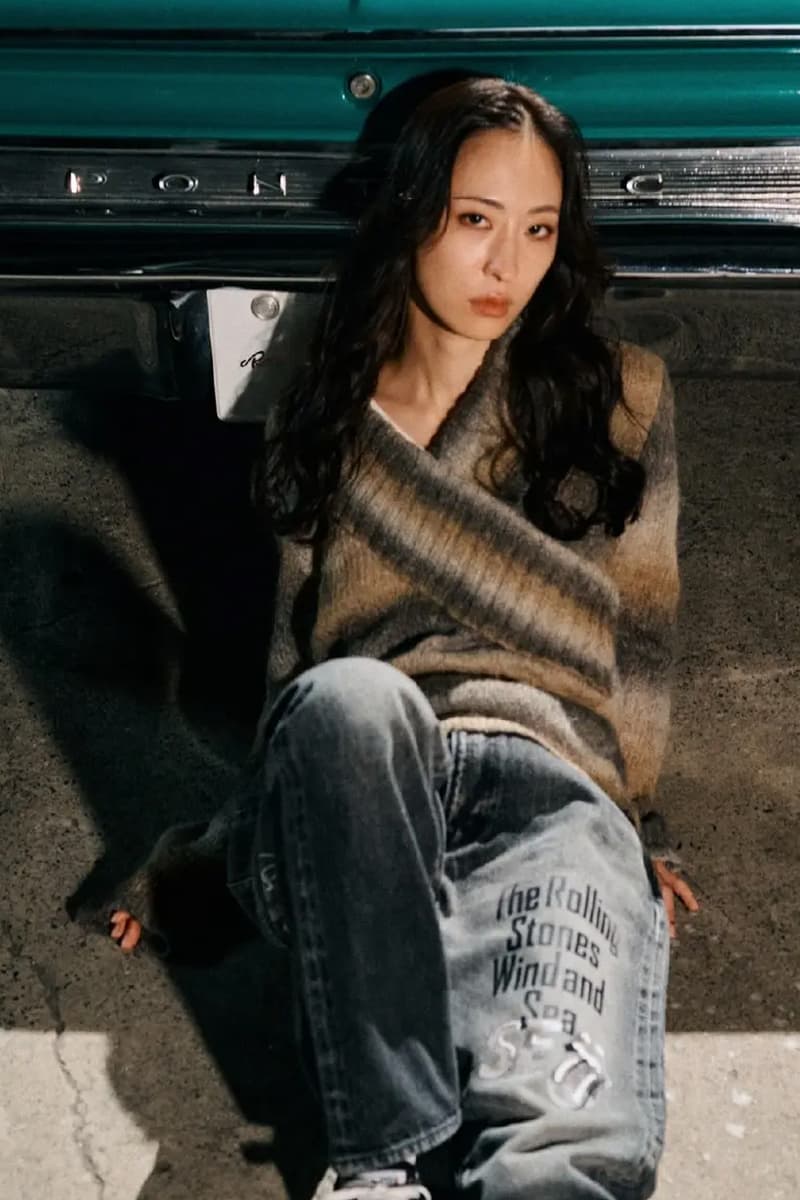 WIND AND SEA and The Rolling Stones Celebrate Rock and Roll Heritage With FW25 Collab varsity jackets leather jackets cobranding sticky fingers graphics