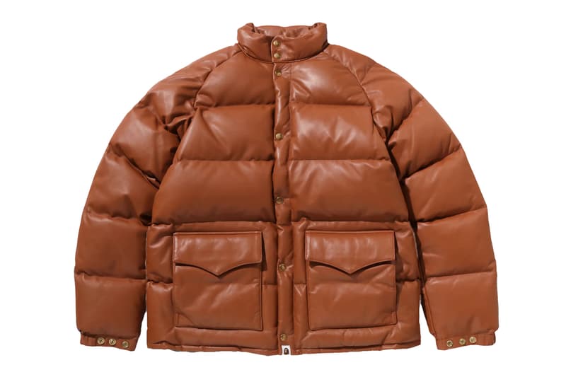 BAPE® Relaunches the Leather Classic Down Celebrating A Quarter-Century of Luxury limited edition camo navy brown purple black