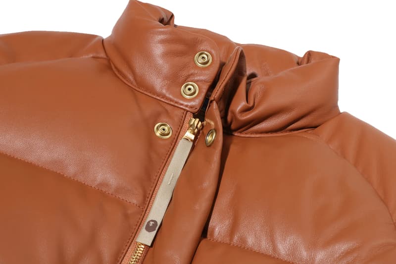 BAPE® Relaunches the Leather Classic Down Celebrating A Quarter-Century of Luxury limited edition camo navy brown purple black