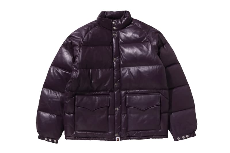 BAPE® Relaunches the Leather Classic Down Celebrating A Quarter-Century of Luxury limited edition camo navy brown purple black