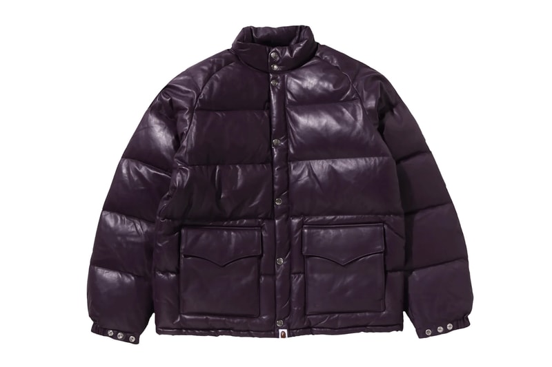 BAPE® Relaunches the Leather Classic Down Celebrating A Quarter-Century of Luxury limited edition camo navy brown purple black