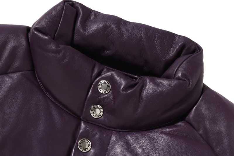 BAPE® Relaunches the Leather Classic Down Celebrating A Quarter-Century of Luxury limited edition camo navy brown purple black