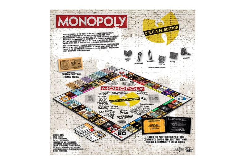 Wu-Tang Clan Monopoly Edition Collaboration Release Info Board games rappers hip hop group the op games