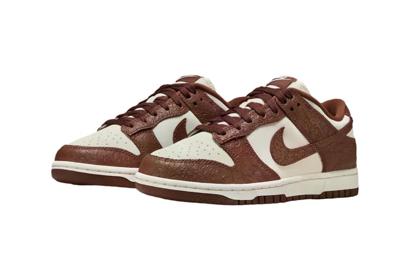 Nike Dunk Low Embossed Baroque Pack fauna brown black sail IF3944-001 IF3944-100 Release Info
