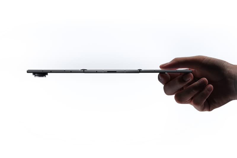 Samsung Galaxy Z TriFold unfolded showing 10-inch Dynamic AMOLED 2X display and triple-panel dual-hinge design