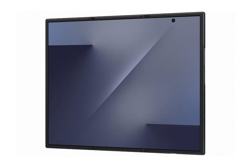 Samsung Galaxy Z TriFold unfolded showing 10-inch Dynamic AMOLED 2X display and triple-panel dual-hinge design