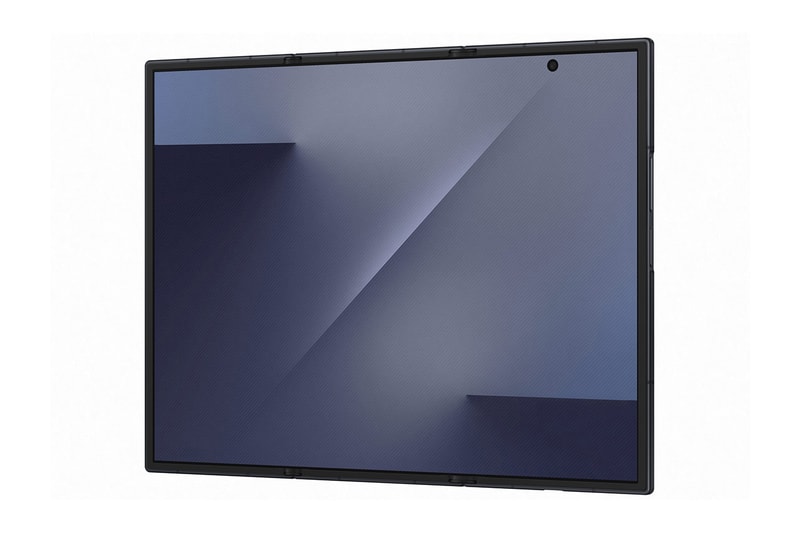 Samsung Galaxy Z TriFold unfolded showing 10-inch Dynamic AMOLED 2X display and triple-panel dual-hinge design