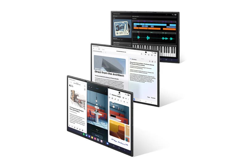 Samsung Galaxy Z TriFold unfolded showing 10-inch Dynamic AMOLED 2X display and triple-panel dual-hinge design