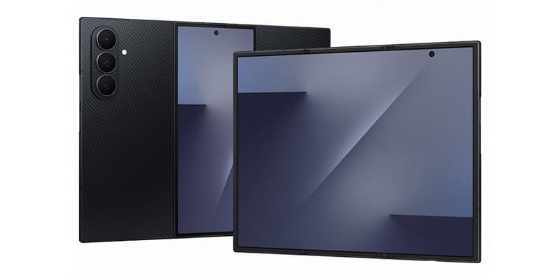 Samsung Galaxy Z TriFold unfolded showing 10-inch Dynamic AMOLED 2X display and triple-panel dual-hinge design