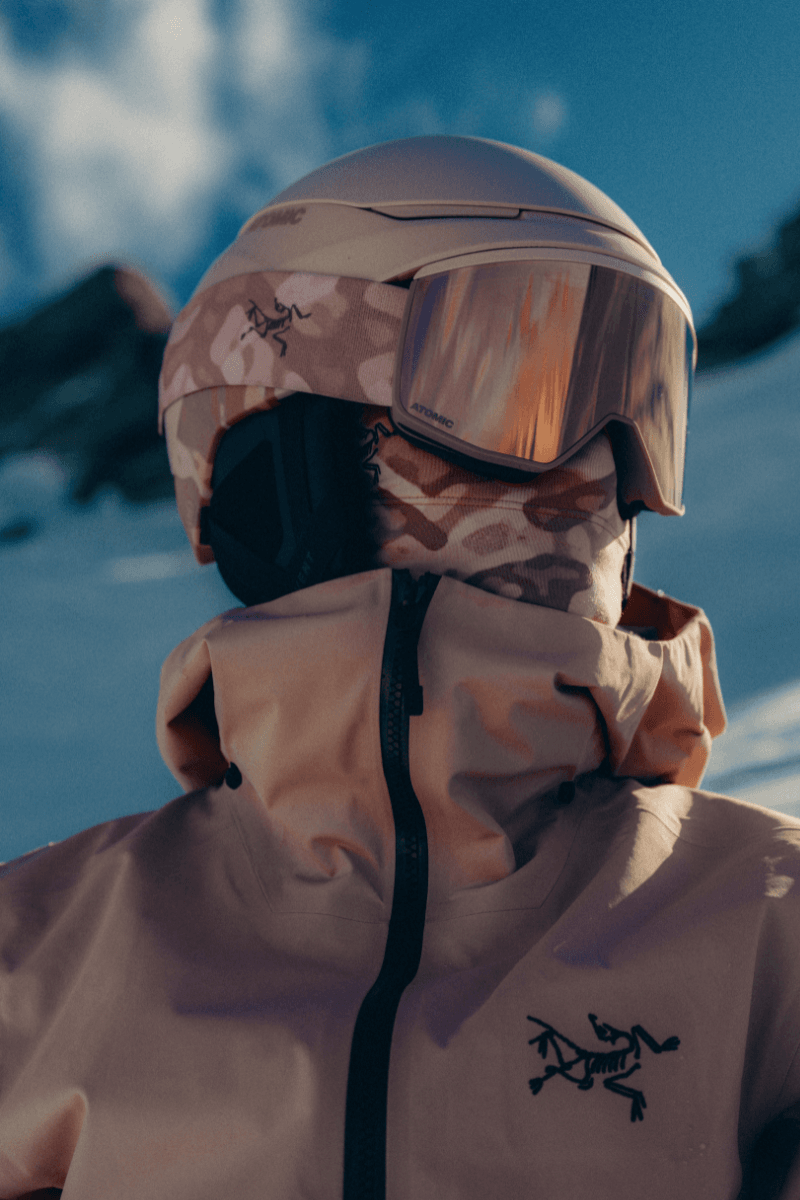 Arc’teryx and Atomic Drop New 2025 Grottoflage Collection, Maverick 105 CTI and Maven 103 CTI skis, Craig Murray and Tonje Kvivik, Grottoflage Maverick 115 CTI