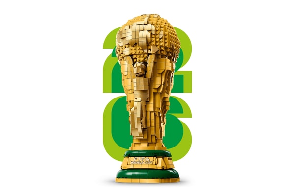 LEGO Editions 2,842-piece FIFA World Cup Official Trophy 1:1 replica with hidden interior diorama and minifigure display