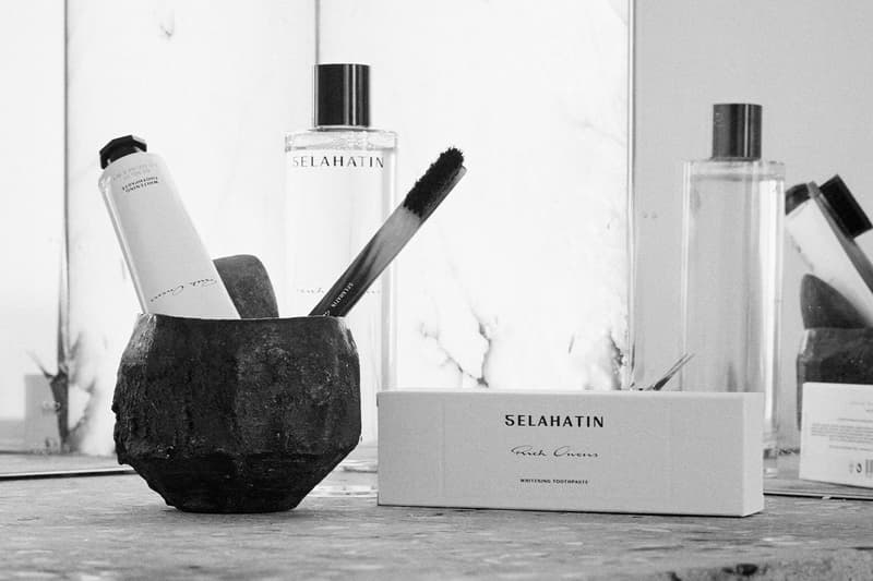 Rick Owens Makes Brushing Your Teeth a Gothic Ritual Rick Owens x Selahatin Dental Collaboration Release toothbrush mouthwash dental kit