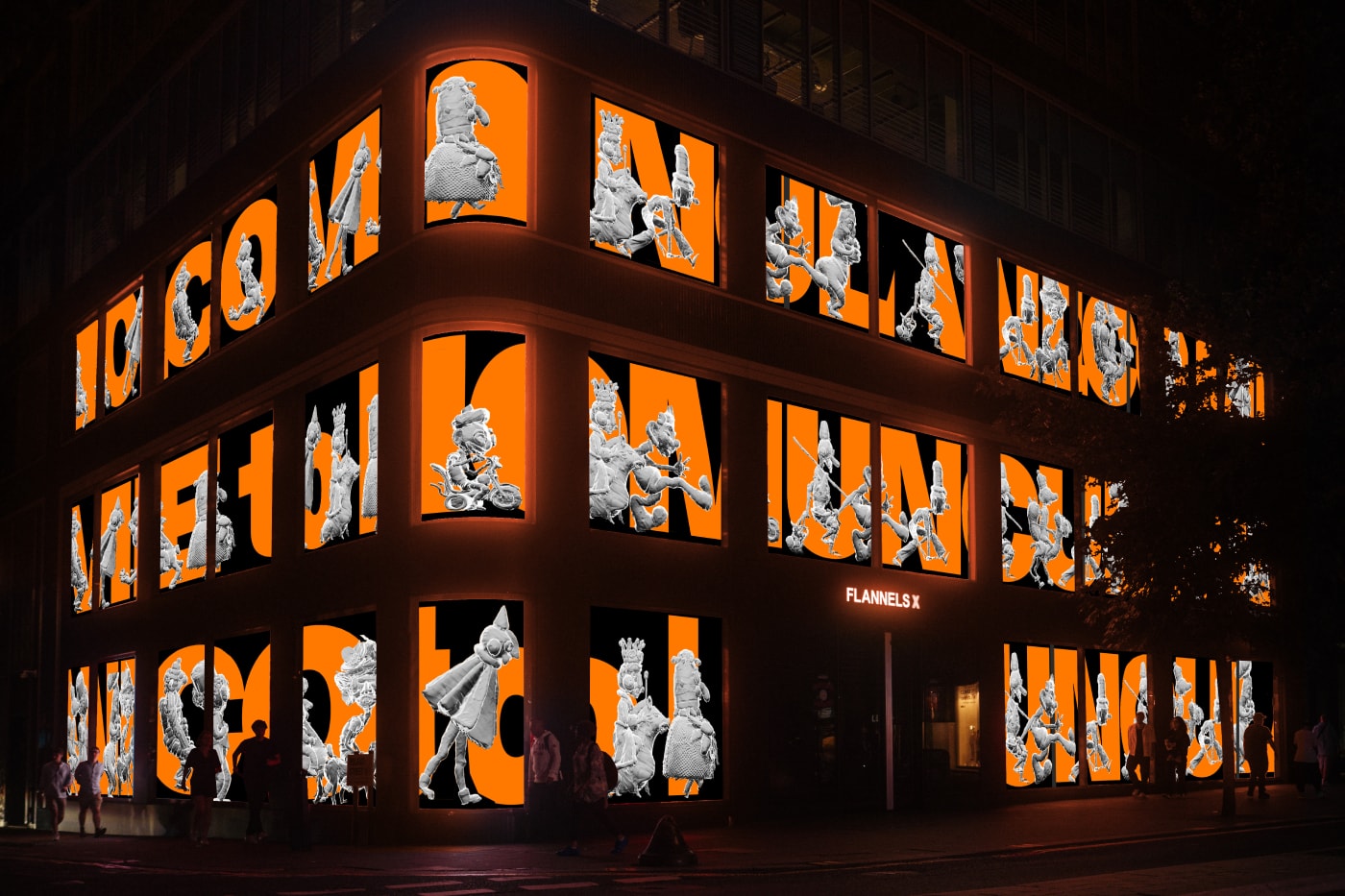Gary Card ‘Homunculand’ W1 Curates Outdoor Digital Animation Exhibition