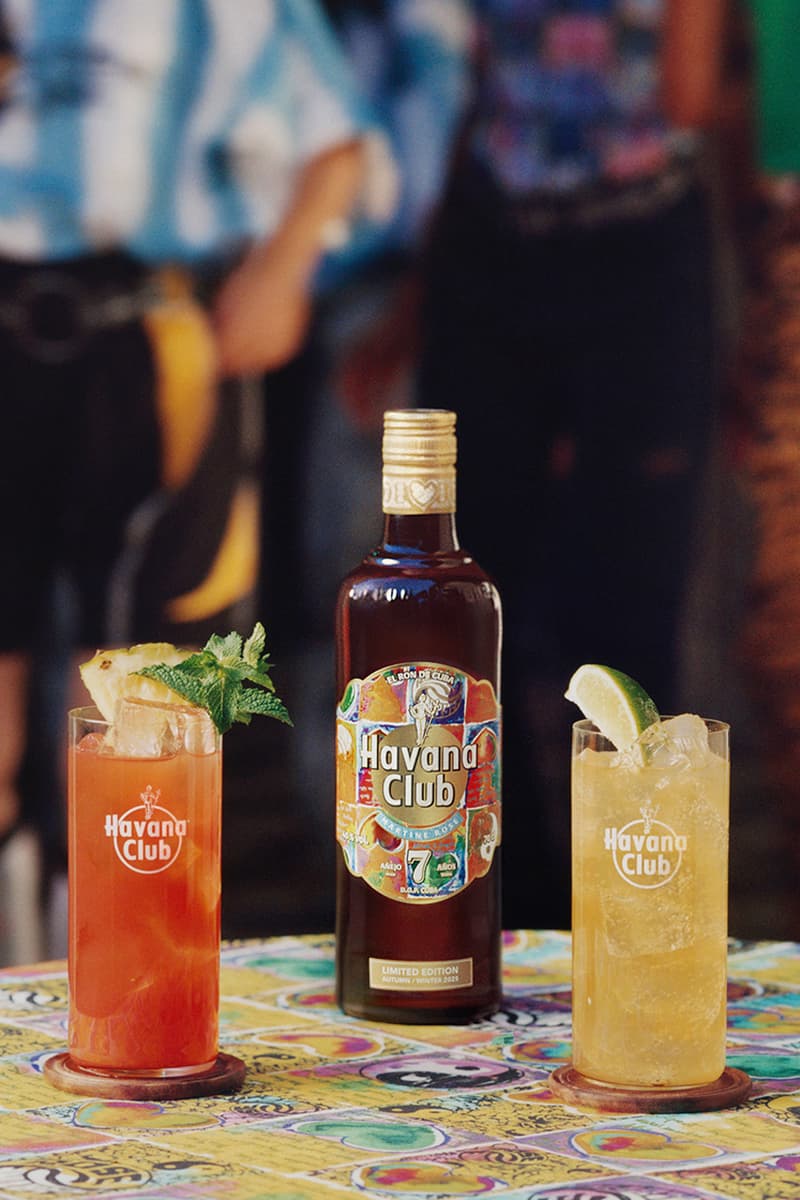 martine rose havana club collaboration bottle limited edition campaign cuba jamaica interview fall winter 2025 heart print mosaic dance color texture