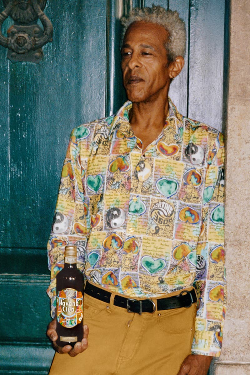 martine rose havana club collaboration bottle limited edition campaign cuba jamaica interview fall winter 2025 heart print mosaic dance color texture