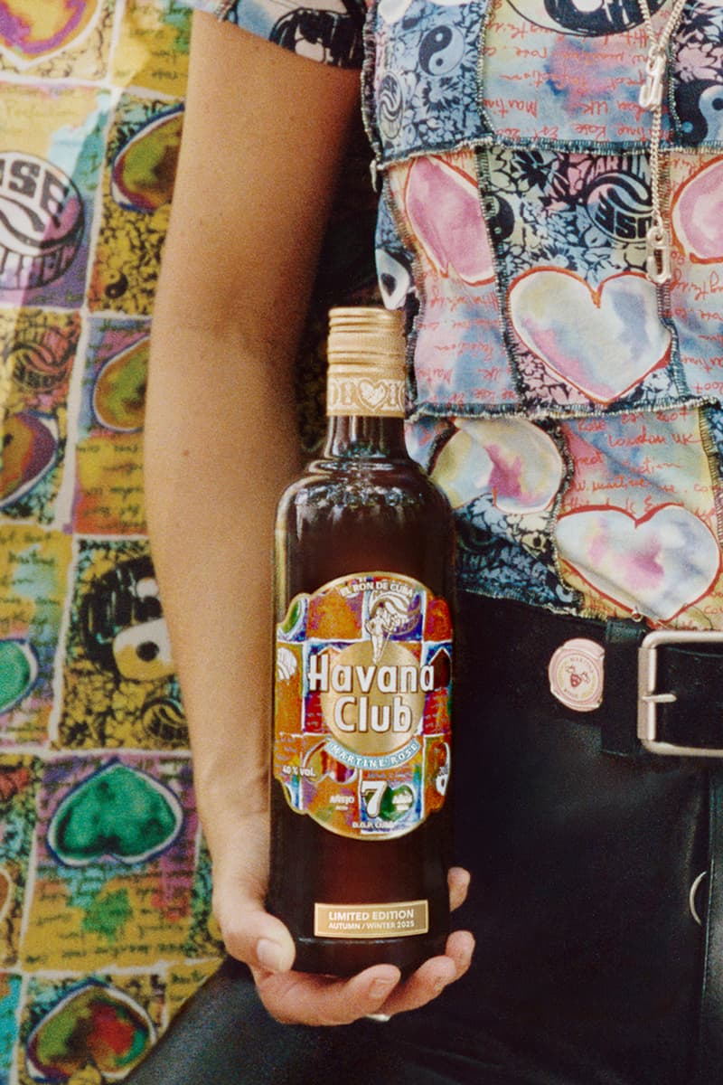 martine rose havana club collaboration bottle limited edition campaign cuba jamaica interview fall winter 2025 heart print mosaic dance color texture