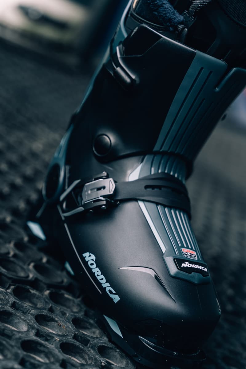 nordica hf boot ski skiwear single click rear entry system design technical double axis pivot cork liner primaloft footwear boots 