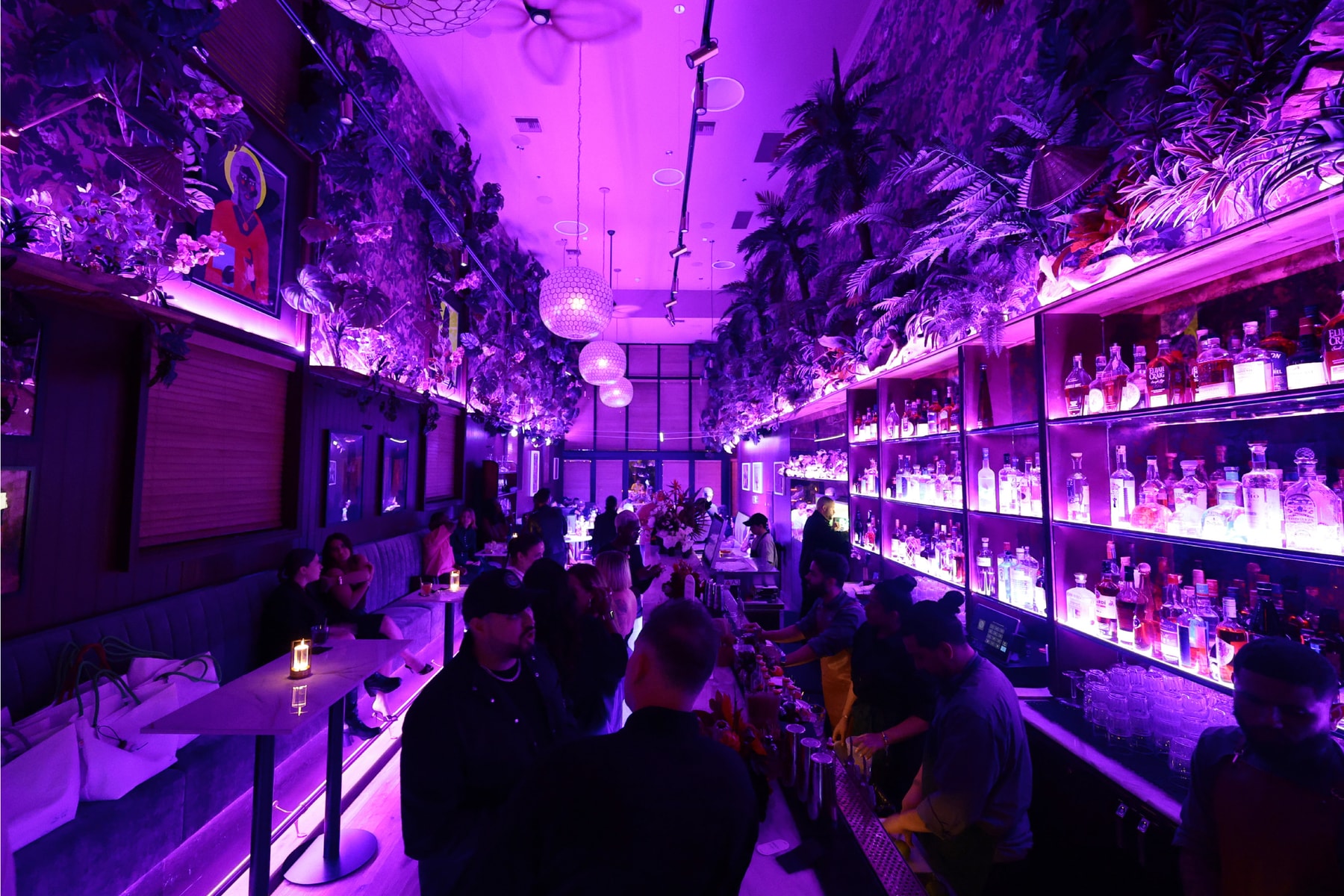 Rivian x It's Good Miami Art Week Las Lap Dinner Borealis Purple Artworks