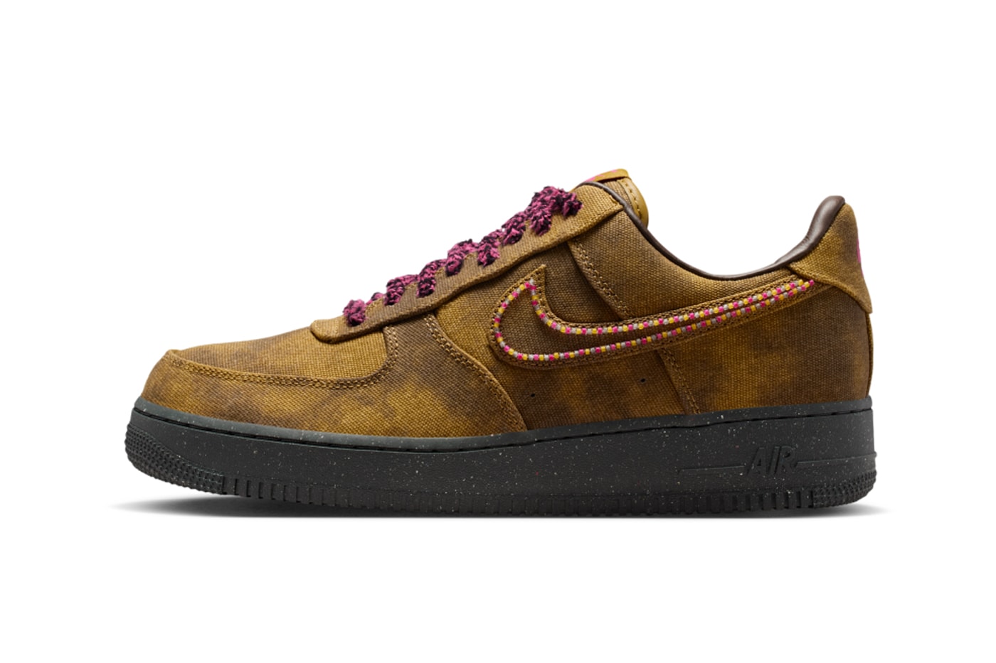 Nike Air Force 1 Low “Boucle” Release Info IO4474-300 Desert Moss/Fierce Pink-Midwest Gold-Baroque Brown decembe release