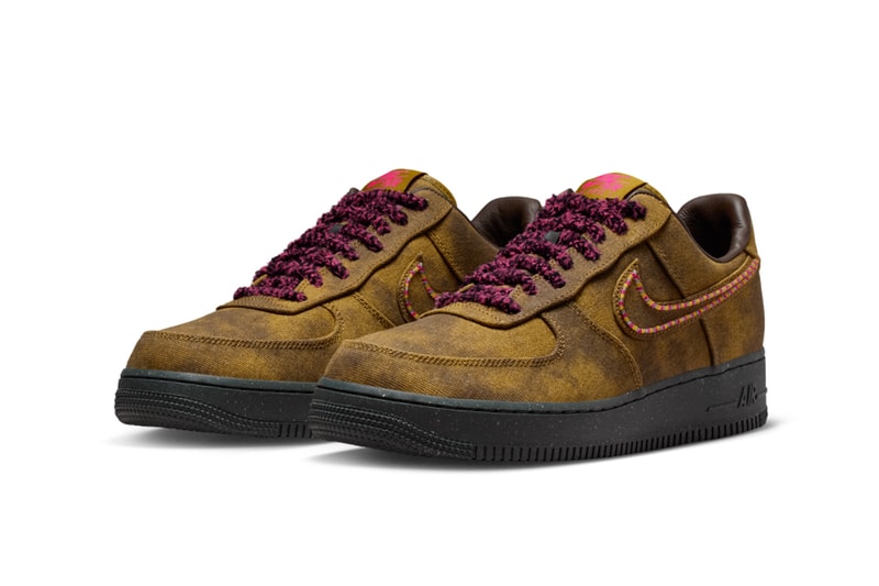 Nike Air Force 1 Low “Boucle” Release Info IO4474-300 Desert Moss/Fierce Pink-Midwest Gold-Baroque Brown decembe release