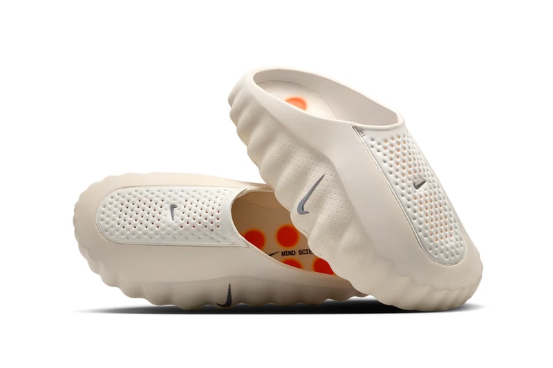 Nike Mind 001 "Light Bone" HQ4307-002 mule pre post workout shoe Light Bone/Hyper Crimson/Buff/Chrome