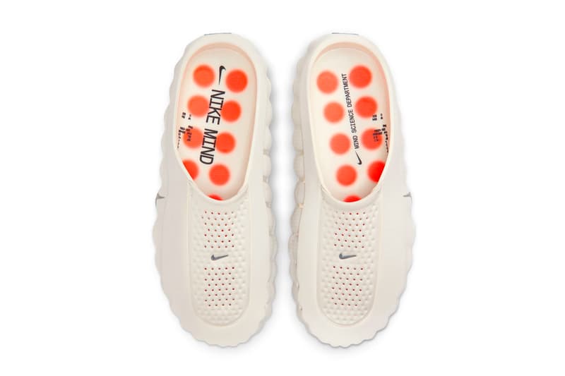 Nike Mind 001 "Light Bone" HQ4307-002 mule pre post workout shoe Light Bone/Hyper Crimson/Buff/Chrome