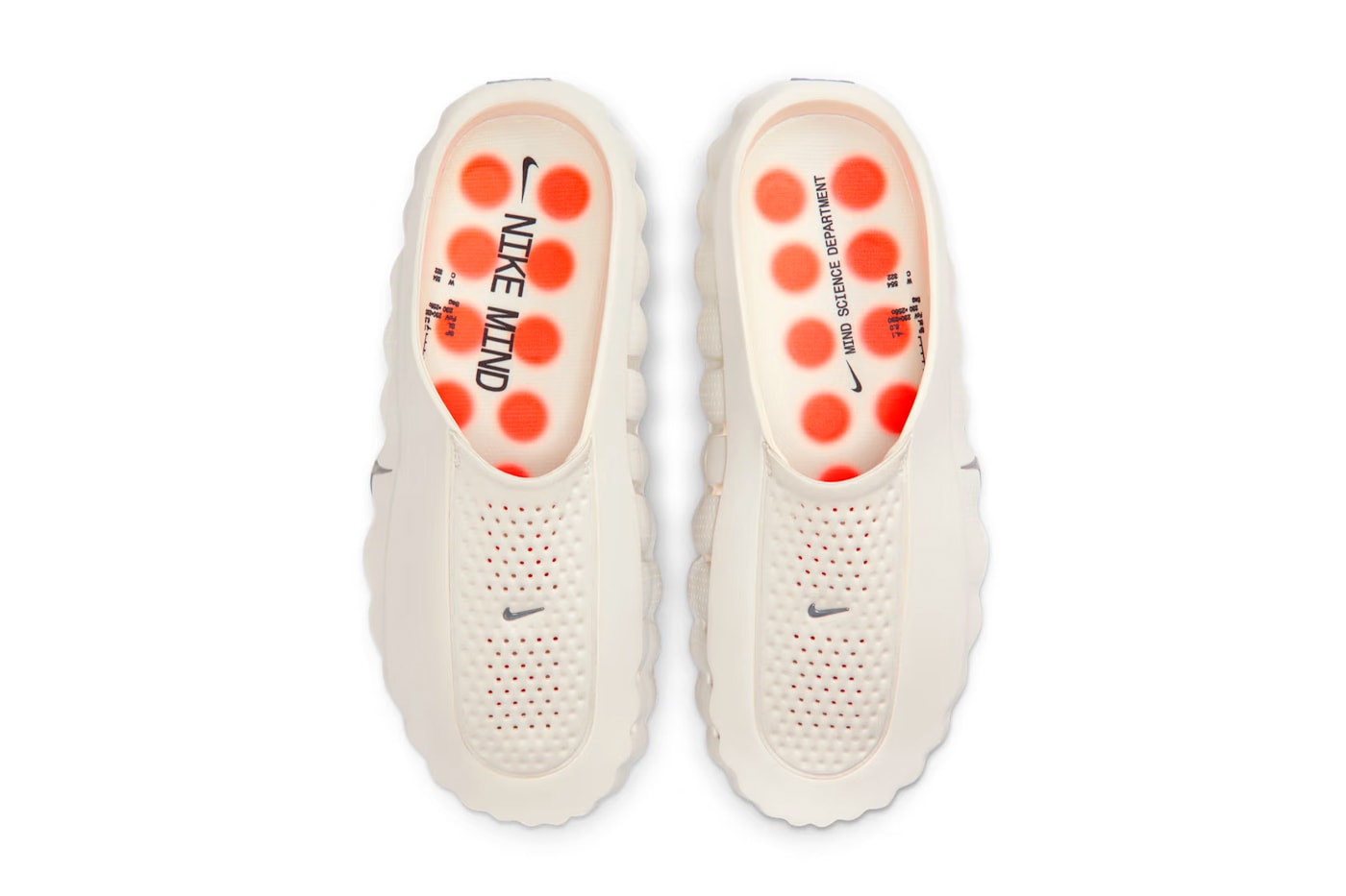 Nike Mind 001 "Light Bone" HQ4307-002 mule pre post workout shoe Light Bone/Hyper Crimson/Buff/Chrome