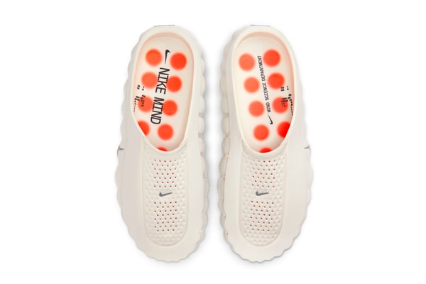 Nike Mind 001 "Light Bone" HQ4307-002 mule pre post workout shoe Light Bone/Hyper Crimson/Buff/Chrome
